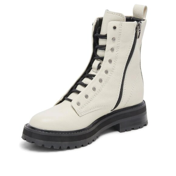 NEW DOLCE VITA Leather Ranier Booties in off white for women 925 4t2 - Picture 1 of 7